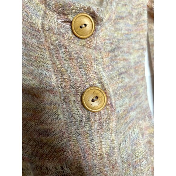 Anthropologie Sleeping on Snow Mohair Wool Cardigan Pink Long Line Size S - Picture 5 of 9